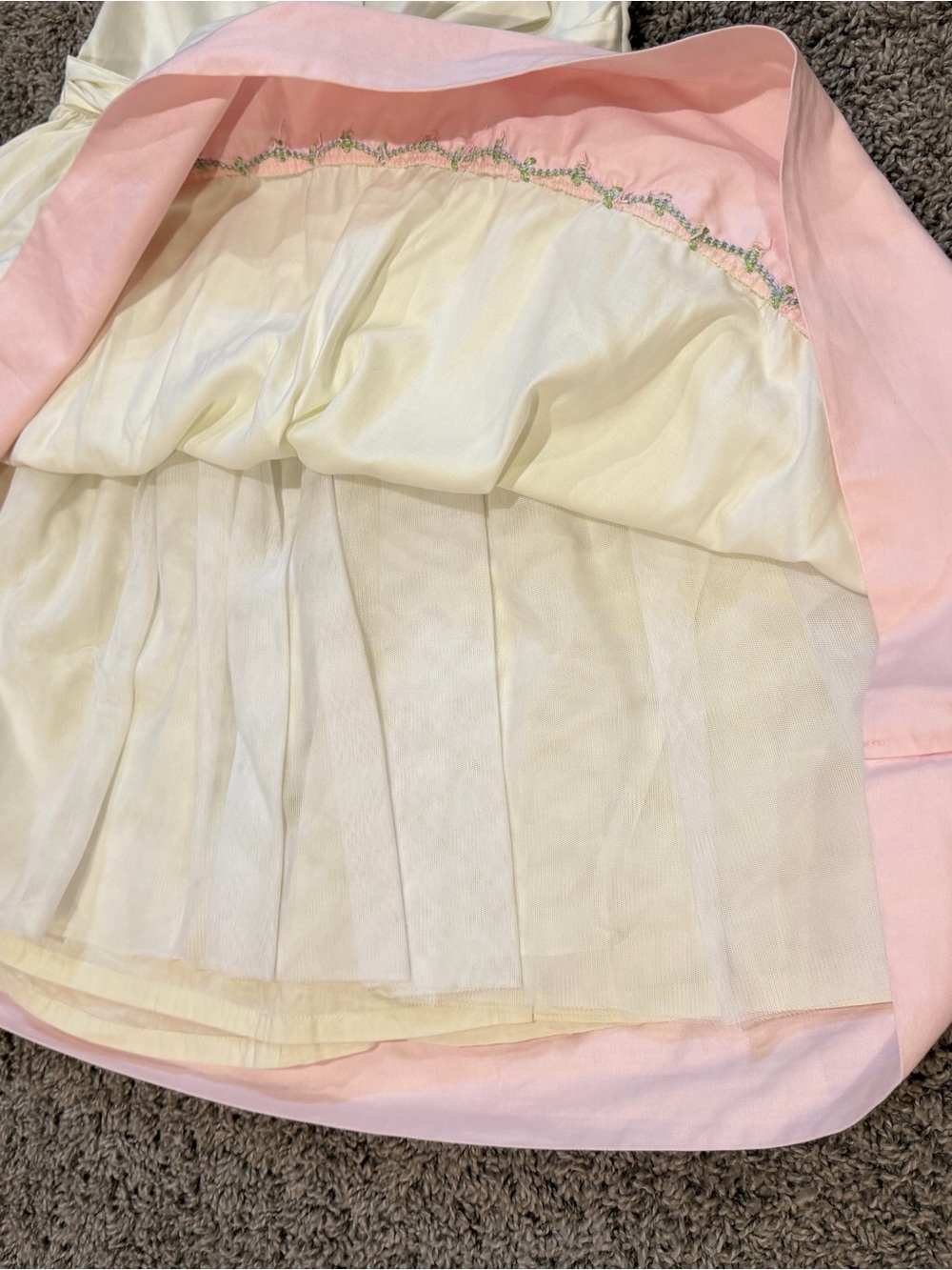 Girls Disney Pink and White Winnie the Pooh embroidered Party Dress, size 7-8 - Picture 8 of 14